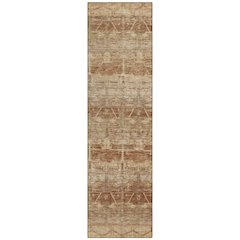 Machine Washable Indoor/Outdoor Chantille ACN2725 Orange 2'3" x 7'6" Runner Rug