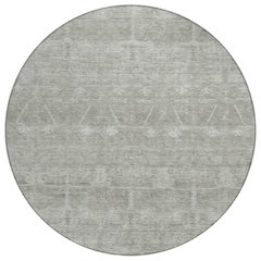 Machine Washable Indoor/Outdoor Chantille ACN2725 Brown 8' x 8' Round Rug