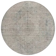 Machine Washable Indoor/Outdoor Chantille ACN2726 Brown 8' x 8' Round Rug