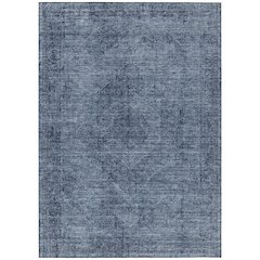 Machine Washable Indoor/Outdoor Chantille ACN2726 Blue 3' x 5' Rug