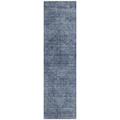 Machine Washable Indoor/Outdoor Chantille ACN2726 Blue 2'3" x 7'6" Runner Rug