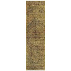 Machine Washable Indoor/Outdoor Chantille ACN2726 Orange 2'3" x 7'6" Runner Rug