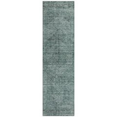 Machine Washable Indoor/Outdoor Chantille ACN2726 Teal 2'3" x 7'6" Runner Rug