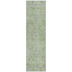 Machine Washable Indoor/Outdoor Chantille ACN2727 Green 2'3" x 7'6" Runner Rug