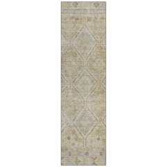 Machine Washable Indoor/Outdoor Chantille ACN2727 Gold 2'3" x 7'6" Runner Rug