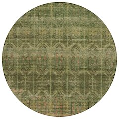 Machine Washable Indoor/Outdoor Chantille ACN2728 Green 8' x 8' Round Rug