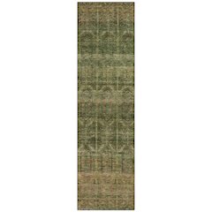 Machine Washable Indoor/Outdoor Chantille ACN2728 Green 2'3" x 7'6" Runner Rug