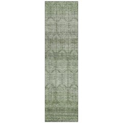 Machine Washable Indoor/Outdoor Chantille ACN2728 Green 2'3" x 7'6" Runner Rug