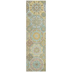 Machine Washable Indoor/Outdoor Chantille ACN2729 Gold 2'3" x 7'6" Runner Rug