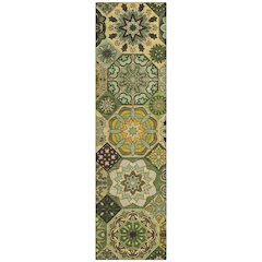 Machine Washable Indoor/Outdoor Chantille ACN2729 Green 2'3" x 7'6" Runner Rug