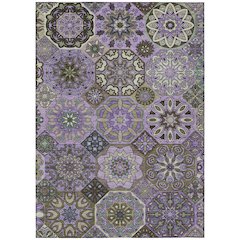 Machine Washable Indoor/Outdoor Chantille ACN2729 Purple 3' x 5' Rug