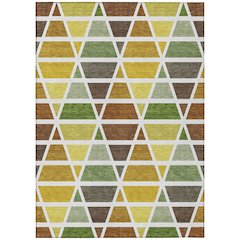 Machine Washable Indoor/Outdoor Chantille ACN2732 Brown 3' x 5' Rug
