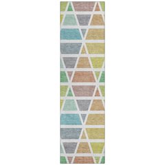Machine Washable Indoor/Outdoor Chantille ACN2732 Green 2'3" x 7'6" Runner Rug