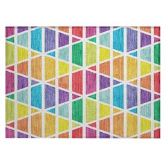 Machine Washable Indoor/Outdoor Chantille ACN2732 Orange 1'8" x 2'6" Rug