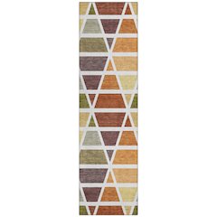 Machine Washable Indoor/Outdoor Chantille ACN2732 Orange 2'3" x 7'6" Runner Rug