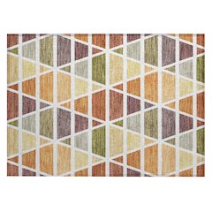 Machine Washable Indoor/Outdoor Chantille ACN2732 Orange 1'8" x 2'6" Rug