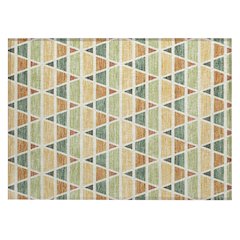 Machine Washable Indoor/Outdoor Chantille ACN2733 Green 1'8" x 2'6" Rug