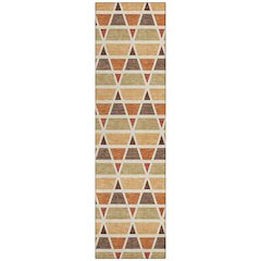 Machine Washable Indoor/Outdoor Chantille ACN2733 Orange 2'3" x 7'6" Runner Rug