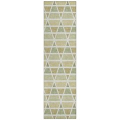 Machine Washable Indoor/Outdoor Chantille ACN2733 Green 2'3" x 7'6" Runner Rug