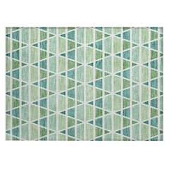 Machine Washable Indoor/Outdoor Chantille ACN2733 Teal 1'8" x 2'6" Rug