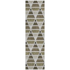 Machine Washable Indoor/Outdoor Chantille ACN2734 Brown 2'3" x 7'6" Runner Rug