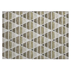 Machine Washable Indoor/Outdoor Chantille ACN2734 Brown 1'8" x 2'6" Rug