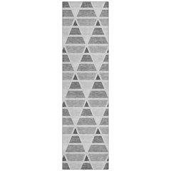 Machine Washable Indoor/Outdoor Chantille ACN2734 Gray 2'3" x 7'6" Runner Rug
