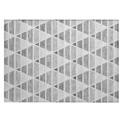 Machine Washable Indoor/Outdoor Chantille ACN2734 Gray 1'8" x 2'6" Rug
