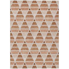 Machine Washable Indoor/Outdoor Chantille ACN2734 Orange 3' x 5' Rug
