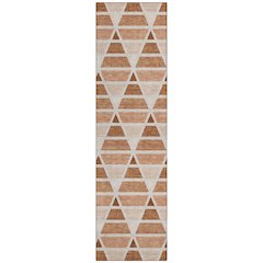 Machine Washable Indoor/Outdoor Chantille ACN2734 Orange 2'3" x 7'6" Runner Rug