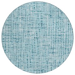 Machine Washable Indoor/Outdoor Chantille ACN2735 Teal 8' x 8' Round Rug