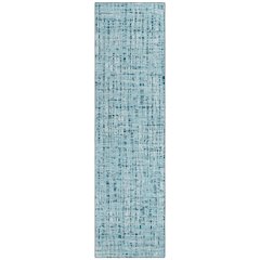 Machine Washable Indoor/Outdoor Chantille ACN2735 Teal 2'3" x 7'6" Runner Rug