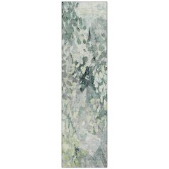 Machine Washable Indoor/Outdoor Chantille ACN2736 Green 2'3" x 7'6" Runner Rug