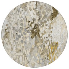 Machine Washable Indoor/Outdoor Chantille ACN2736 Brown 8' x 8' Round Rug
