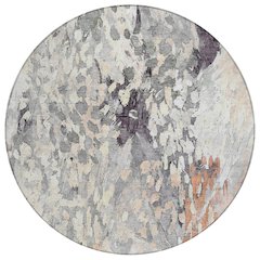 Machine Washable Indoor/Outdoor Chantille ACN2736 Gray 8' x 8' Round Rug