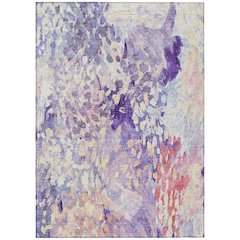 Machine Washable Indoor/Outdoor Chantille ACN2736 Purple 3' x 5' Rug