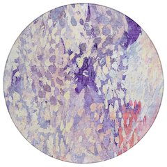 Machine Washable Indoor/Outdoor Chantille ACN2736 Purple 8' x 8' Round Rug