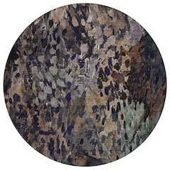 Machine Washable Indoor/Outdoor Chantille ACN2737 Brown 8' x 8' Round Rug