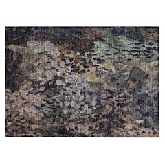 Machine Washable Indoor/Outdoor Chantille ACN2737 Brown 1'8" x 2'6" Rug