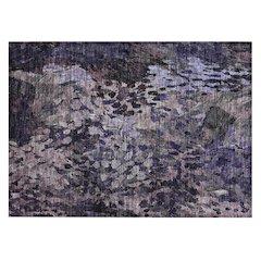 Machine Washable Indoor/Outdoor Chantille ACN2737 Purple 1'8" x 2'6" Rug