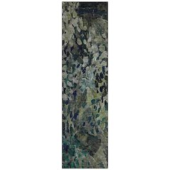 Machine Washable Indoor/Outdoor Chantille ACN2737 Green 2'3" x 7'6" Runner Rug