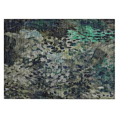 Machine Washable Indoor/Outdoor Chantille ACN2737 Green 1'8" x 2'6" Rug