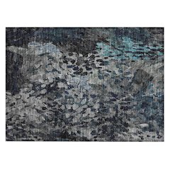 Machine Washable Indoor/Outdoor Chantille ACN2737 Gray 1'8" x 2'6" Rug