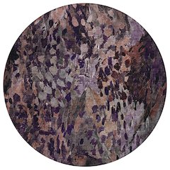 Machine Washable Indoor/Outdoor Chantille ACN2737 Purple 8' x 8' Round Rug