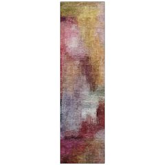 Machine Washable Indoor/Outdoor Chantille ACN2738 Red 2'3" x 7'6" Runner Rug