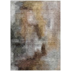 Machine Washable Indoor/Outdoor Chantille ACN2738 Gray 3' x 5' Rug