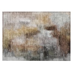 Machine Washable Indoor/Outdoor Chantille ACN2738 Gray 1'8" x 2'6" Rug