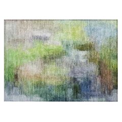 Machine Washable Indoor/Outdoor Chantille ACN2738 Green 1'8" x 2'6" Rug