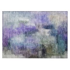 Machine Washable Indoor/Outdoor Chantille ACN2738 Purple 1'8" x 2'6" Rug