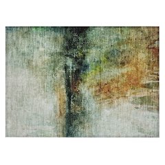 Machine Washable Indoor/Outdoor Chantille ACN2739 Green 1'8" x 2'6" Rug